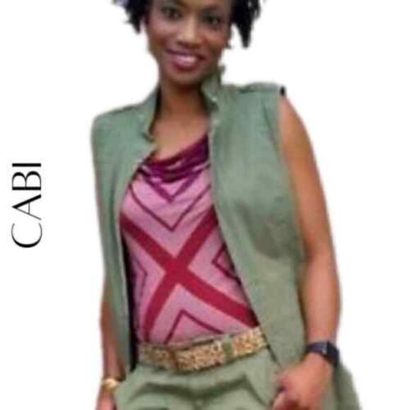 Cabi Purple Patterened Tank Top Tunic - Picture 1 of 5